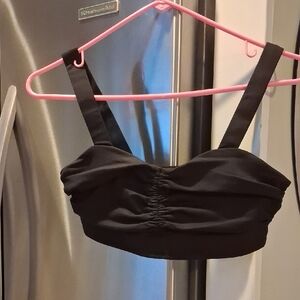 ALO Black Ruched Sports Bra